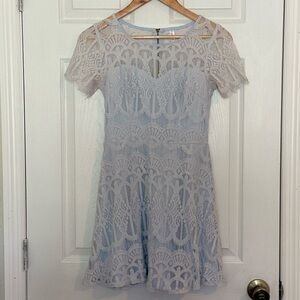 Xhilaration Laced Baby Blue Dress Small
